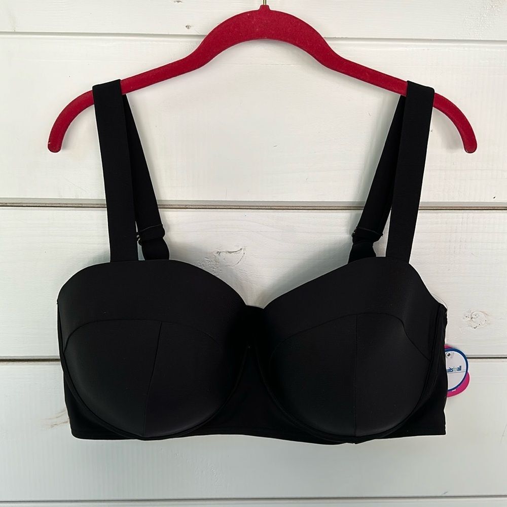 Swimsuits For All Underwire Balconette Bikini Top NEW Black Size 20 E/F - Picture 2 of 13
